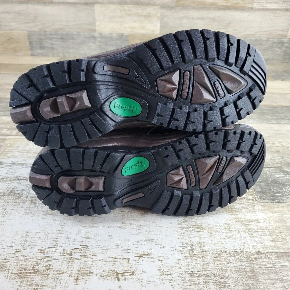 Propet Blizzard Mid Top Mens Waterproof Shoes Sz 11.5 Brown Leather Rubber